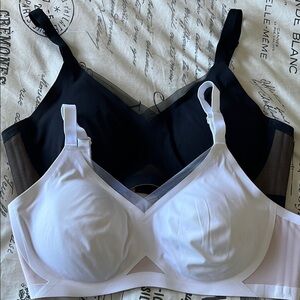 Honeylove Crossover Bras Black White 1X
